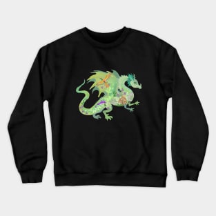 Enchanted Forest Dragon Pattern Crewneck Sweatshirt